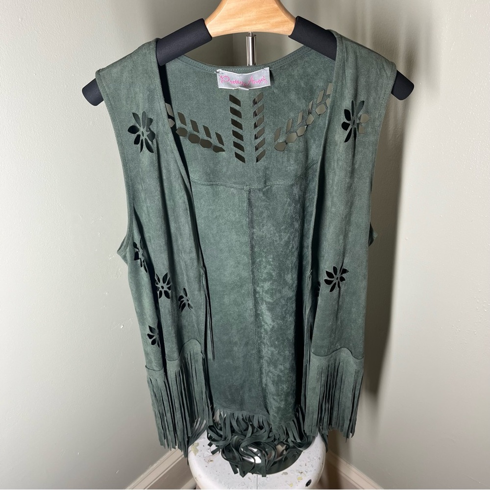 Pretty Angel Bohemian Fringe Velvet Vest